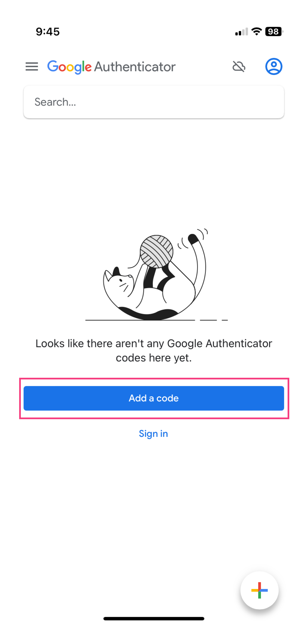 Google Authenticator App - screen 1.png