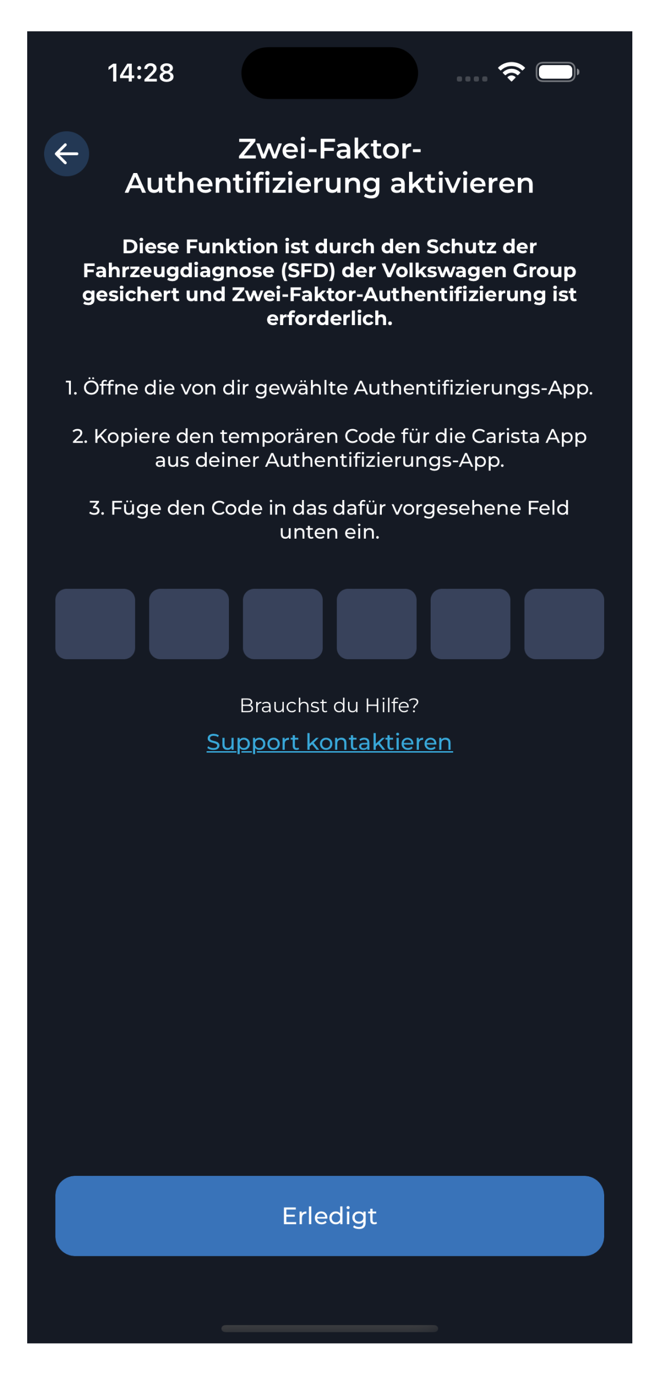 Schritt 3 Zwei-Faktor-Authentifizierung aktivieren