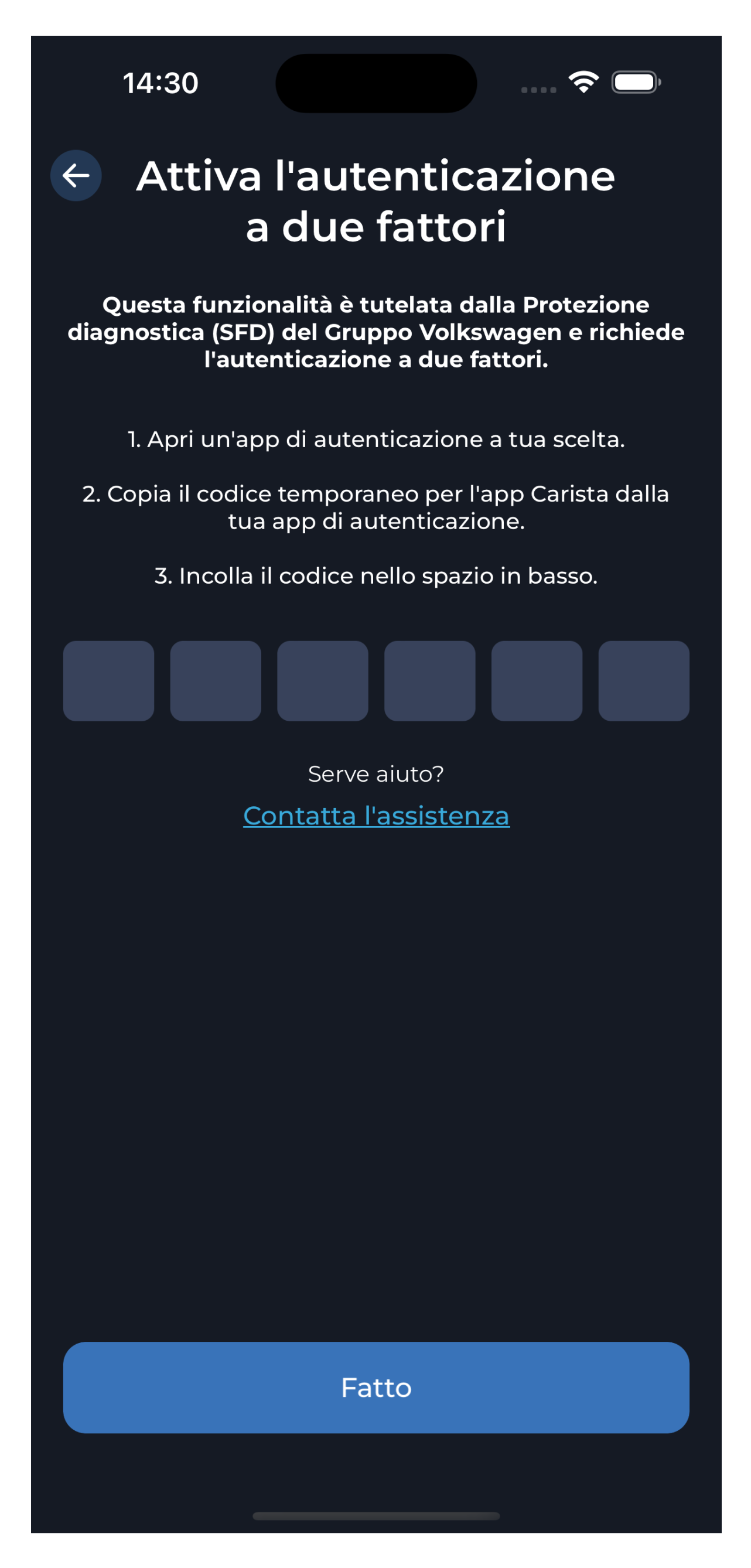 Passaggio 3: Attiva l'autenticazione a due fattori